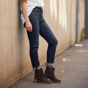 Vintage Foundry Co Womens Artemisia Ankle Boots, Chocolate Brown, Size 8 VFL343